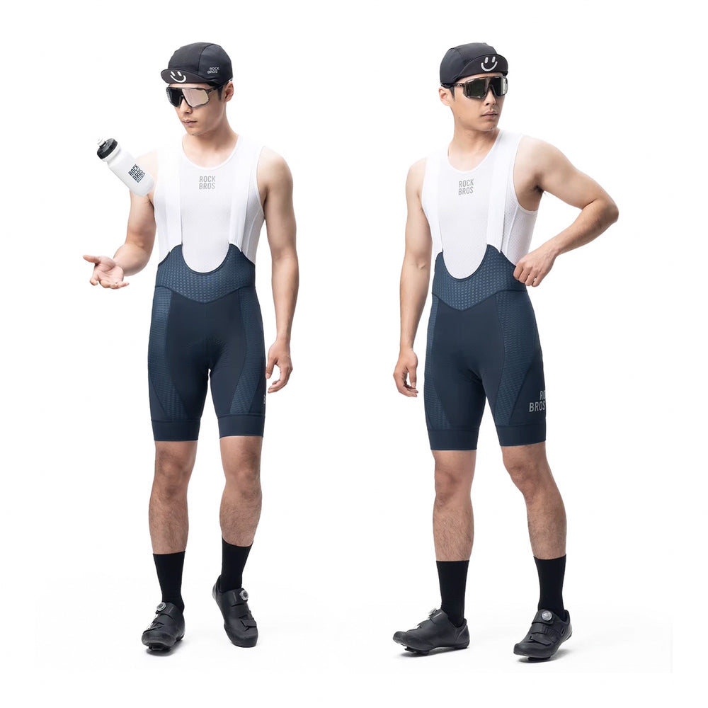 Rockbros YDDK009 Mænds cykelbybshorts med pad størrelse XXL - mørkblå