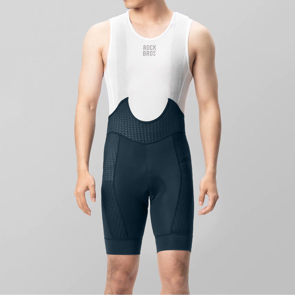 Rockbros YDDK009 Mænds cykelbybshorts med pad størrelse XXL - mørkblå