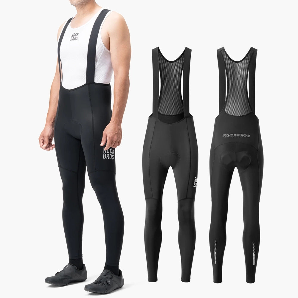 Rockbros 200021 Lange cykelbibsorts med pad størrelse XXXL - sort