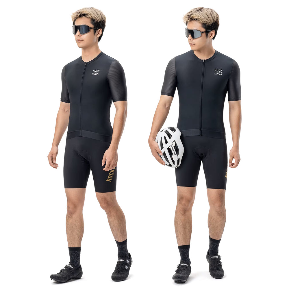 Rockbros 15200025 kortærmet cykeltrøje størrelse L - sort