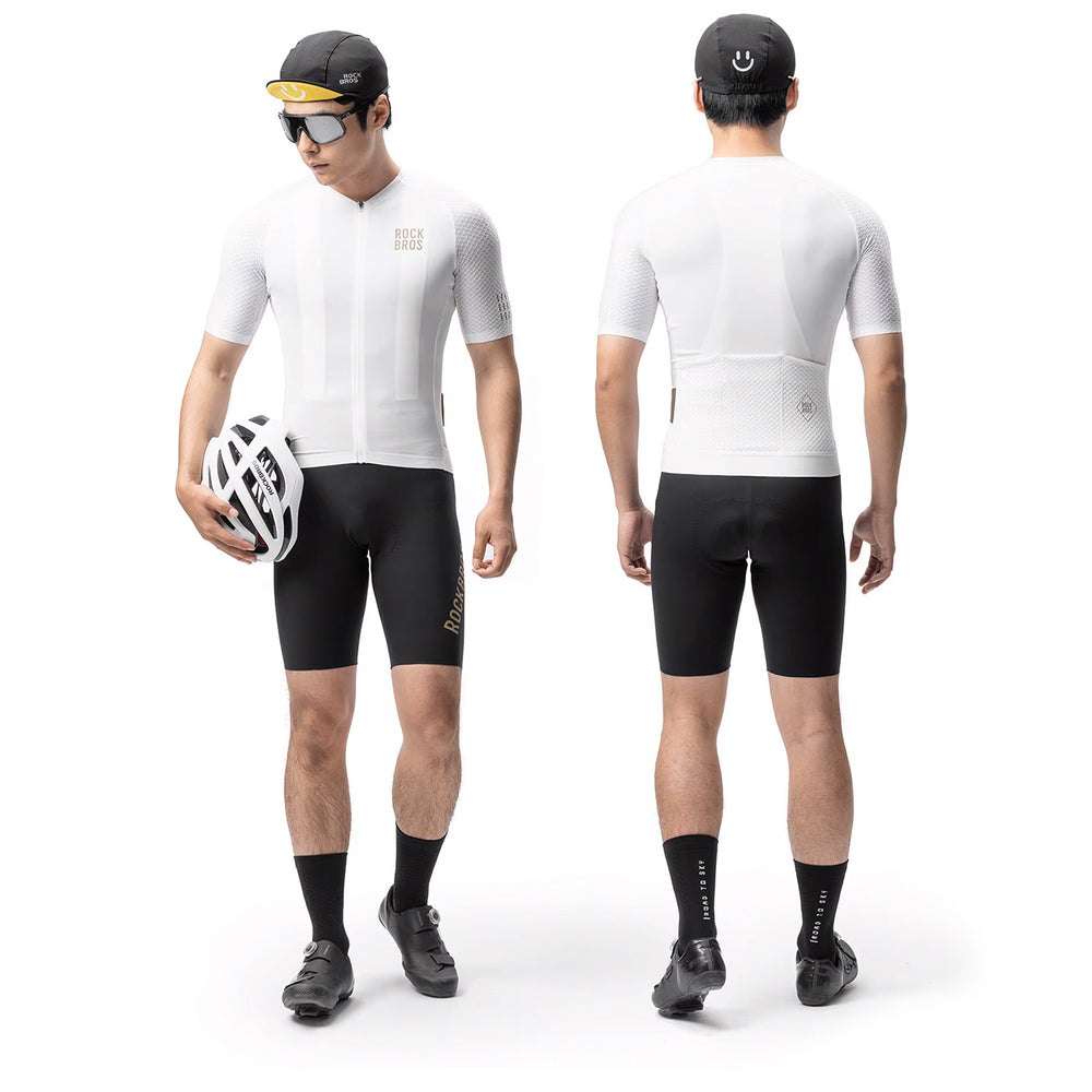 Rockbros YDDX011 Diamond Short Sleeve Cycling Jersey Size XL - White