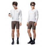 Rockbros YDCX008 Diamond Long Sleeve Cycling Jersey størrelse M - hvid