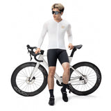 Rockbros YDCX008 Diamond Long Sleeve Cycling Jersey størrelse M - hvid