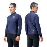 Rockbros YDWT014 Vinter Fleece Dobbeltlag cykeljakke størrelse L - Blå