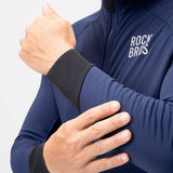 Rockbros YDWT014 vinterfleece dobbeltlag cykeljakke størrelse XXL - blå