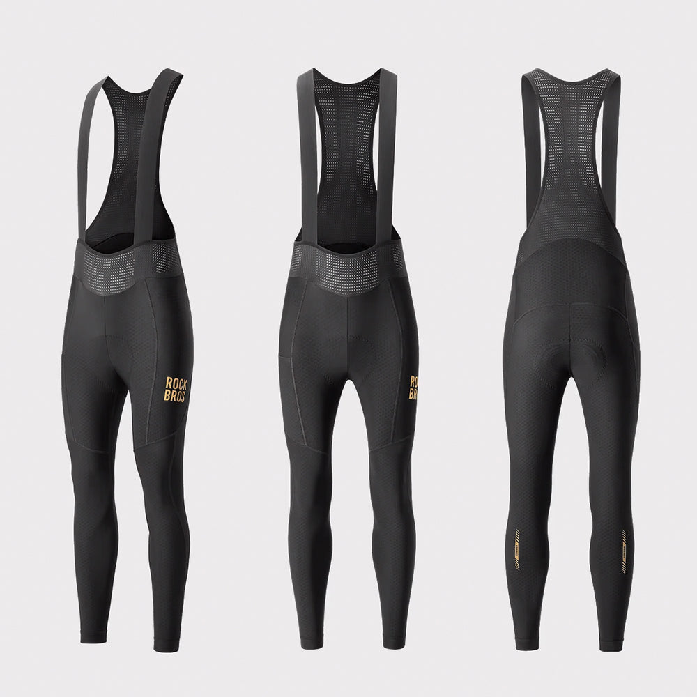 Rockbros YDCK012-1 Lang Fleece Bib Tights med Pad størrelse XL - sort