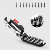 Rockbros Multitool Cykelværktøjssæt med ratchetnøgle og dækhefter - sort