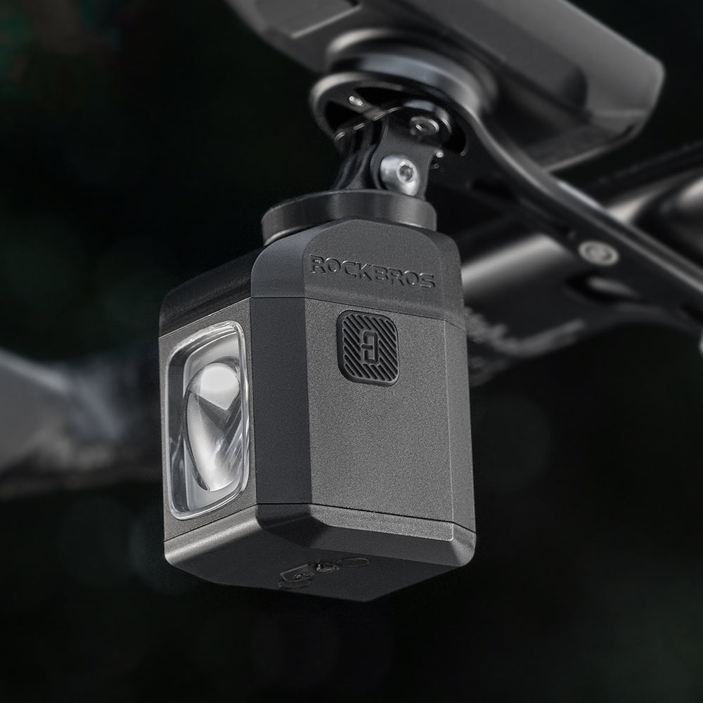 Rockbros M8 1600lm forlys med fjernbetjening 10m genopladelig 4000 mAh - sort