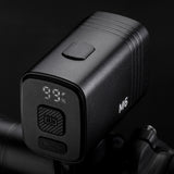 Rockbros M6 1000 lm front genopladelig cykellampe 2800 mAh - sort