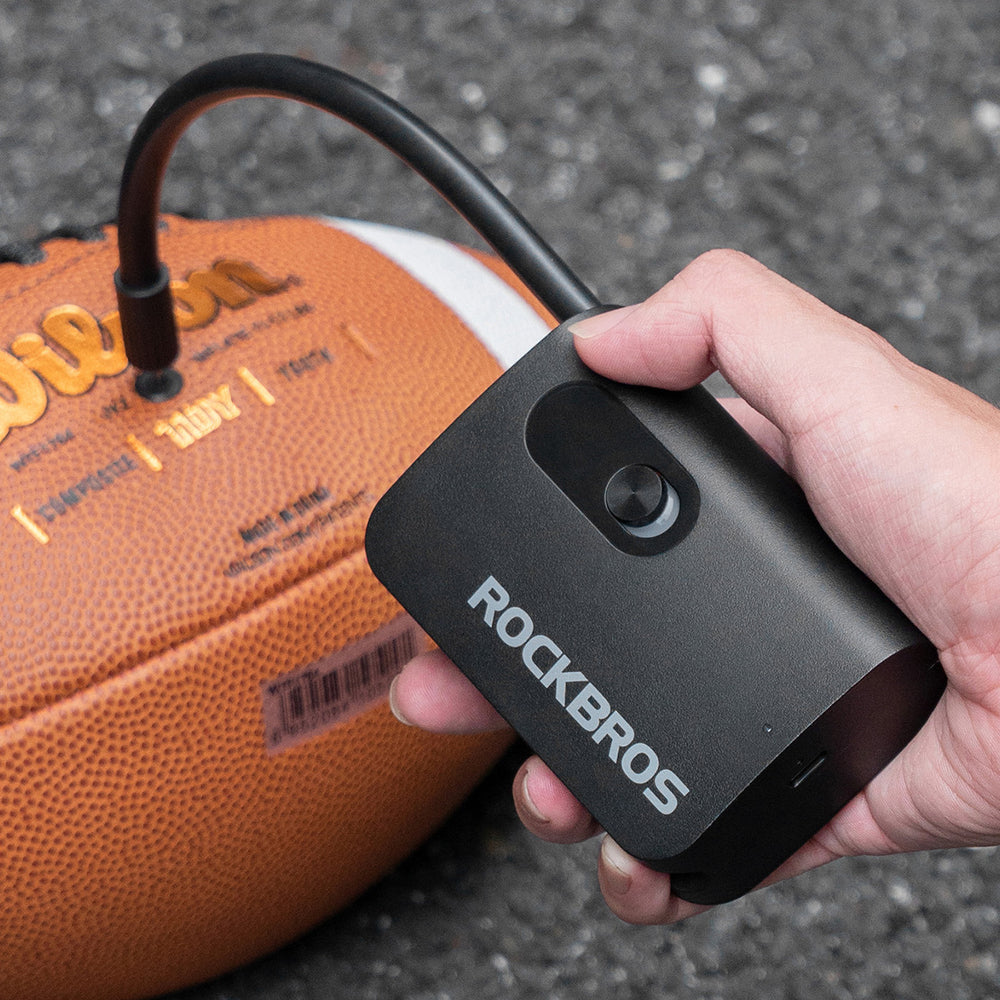 Rockbros L1 Mini trådløs pumpe 70 psi kompressor 200 mm Schrader slange længde - sort