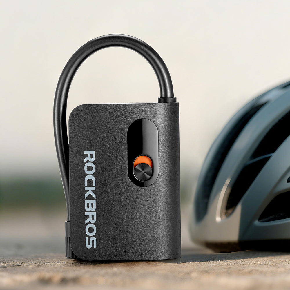Rockbros L1 Mini trådløs pumpe 70 psi kompressor 200 mm Schrader slange længde - sort