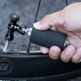 Rockbros CO2-pumpe, ventilhoved af aluminiumlegering, uden patron, kompatibel med Presta/Schrader - sort
