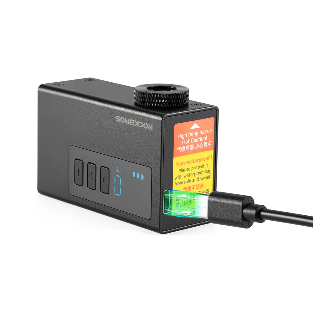 Rockbros AS240 PRO trådløs pumpe 120 psi kompressor 420mAh - sort