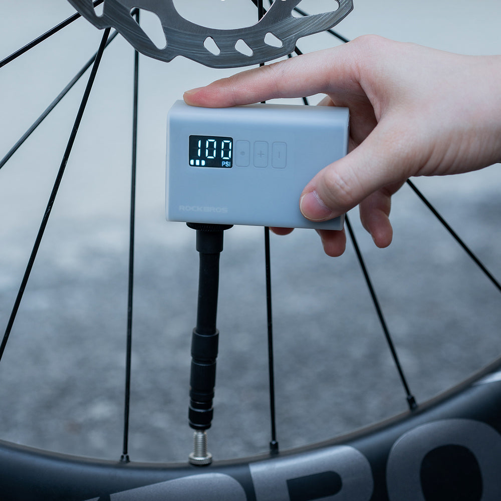 Rockbros AS240 PRO trådløs pumpe 120 psi kompressor 420mAh - sort