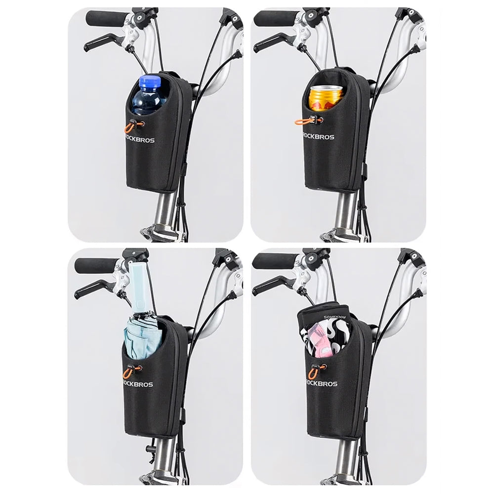 Rockbros P002 Handlebar Bag Compatible with Scooters and Folding City Bikes 1.5L - Black