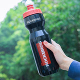 Rockbros 750 ml cykelflaske - gennemsigtig sort med rød mundstykke
