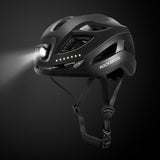 Rockbros ZK-077 cykelhjelm med integreret tværgående belysning 57-61 cm - sort