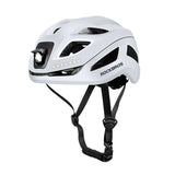 Rockbros ZK-077 Bicycle Helmet with Integrated Multi-Directional Lighting 57-61 cm - White