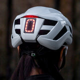 Rockbros ZK-077 Bicycle Helmet with Integrated Multi-Directional Lighting 57-61 cm - White