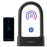 Rockbros 32210818001 SMART Cykellås med fingeraftrykslæser og Bluetooth-forbindelse - sort