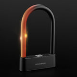 Rockbros 32210818001 SMART Cykellås med fingeraftrykslæser og Bluetooth-forbindelse - sort