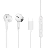 QCY LH1 In-Ear Wired Headphones med fjernbetjening og mikrofon 1,15 m - hvid