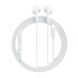 QCY LH1 In-Ear Wired Headphones med fjernbetjening og mikrofon 1,15 m - hvid