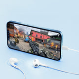 QCY LH1 In-Ear Wired Headphones med fjernbetjening og mikrofon 1,15 m - hvid