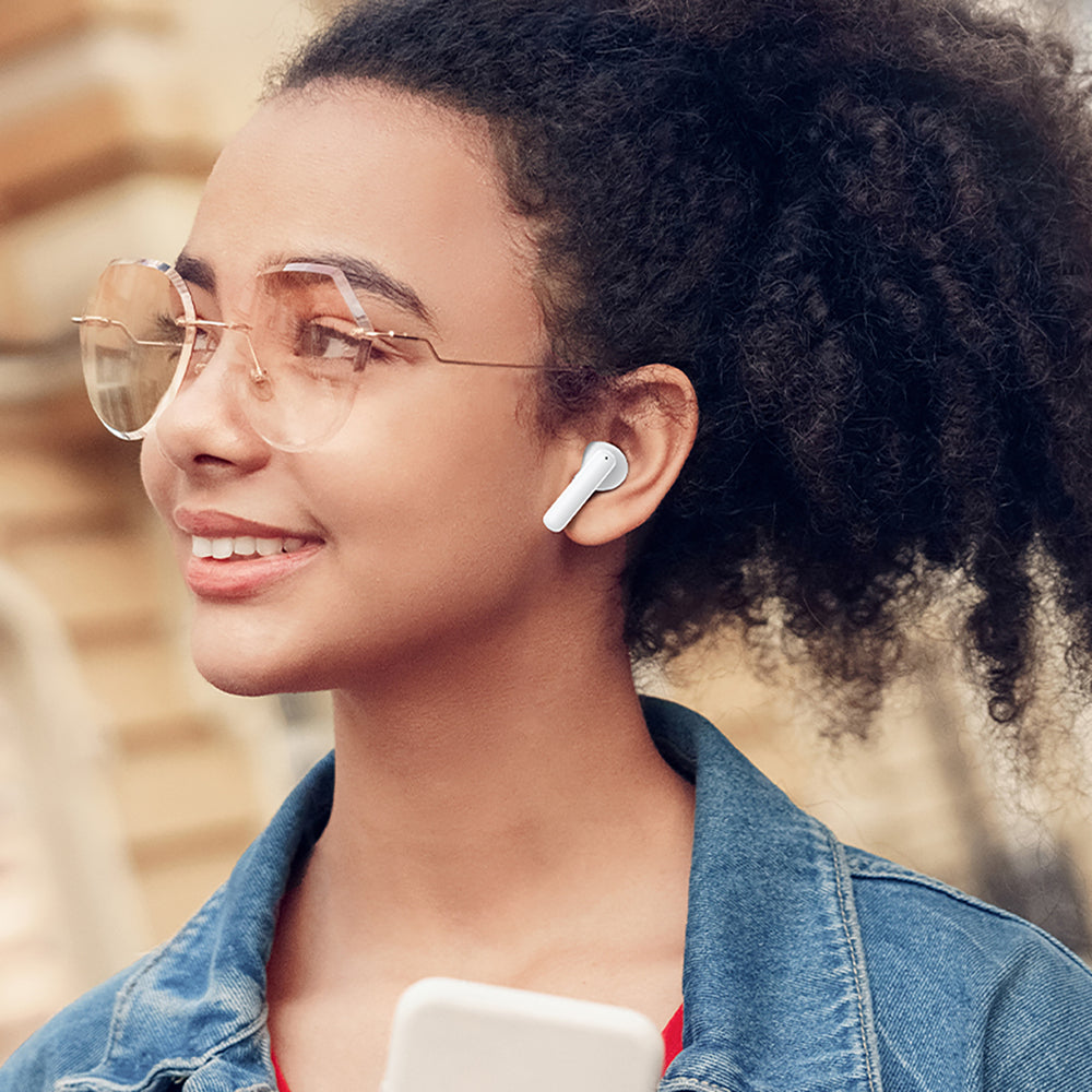 QCY T13 In-Ear Headphones with ANC IPX5 Bluetooth 5.3 - White