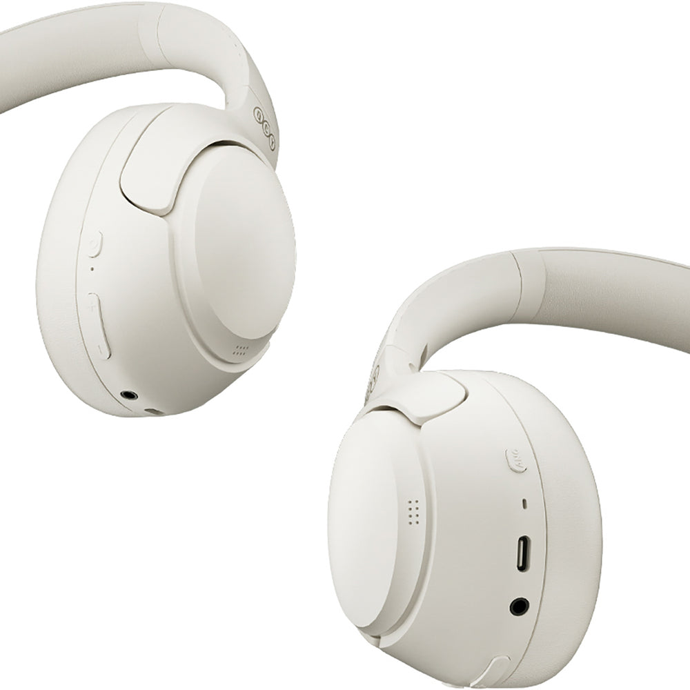 QCY H3 Over-Ear Headphones with ANC Bluetooth 5.4 Hi-Res Audio - White
