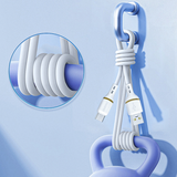 Dudao L25L USB-A - Lightning Cable 1m 30W med Soft Silicone Braid - Hvid