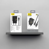 Dudao A23TEU 2.4A GaN USB-A Wall Charger med USB-A - USB-C-kabel - sort
