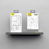 Dudao A26TCEU PD QC 25W GaN USB-A USB-C Wall Charger med USB-C-kabel - hvid