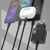 Dudao A27PCEU PD 30W GaN USB-C Wall Charger med USB-C-kabel - sort