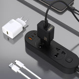 Dudao A27STEU 25W GaN USB-A Wall Charger med USB-A - USB-C-kabel - hvid