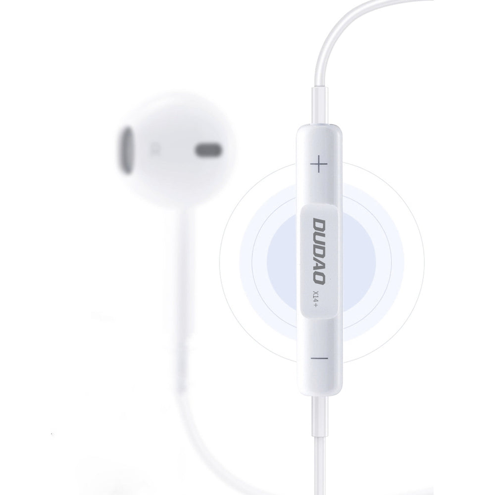 Dudao X14+ Wired In-Ear Headphones med Lightning Connector 1,2 m - Hvid