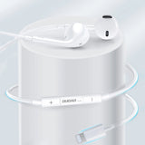 Dudao X14+ Wired In-Ear Headphones med Lightning Connector 1,2 m - Hvid