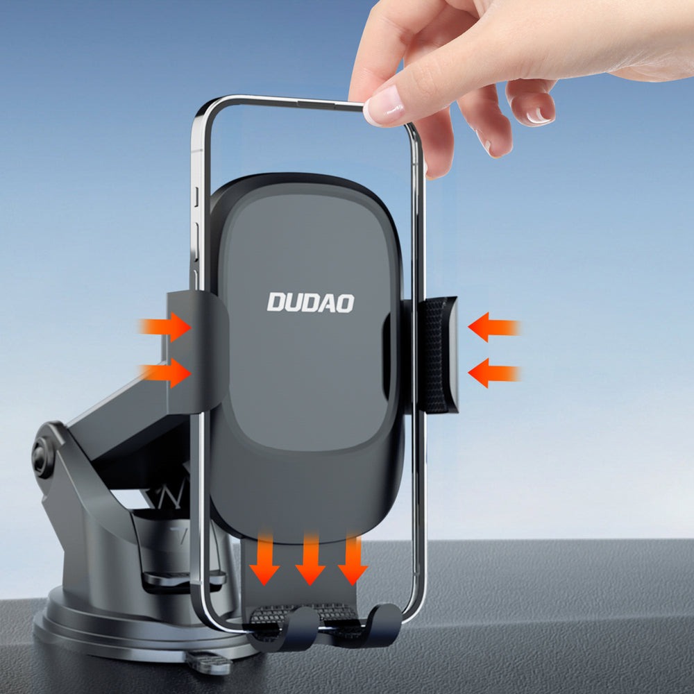 Dudao F5N+ gravity car holder med sugekop til forrude eller instrumentbræt - sort