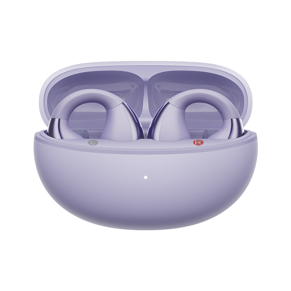 OWS QCY Crossky C30 Earphones with Clip IPX4 Bluetooth 5.4 - Purple