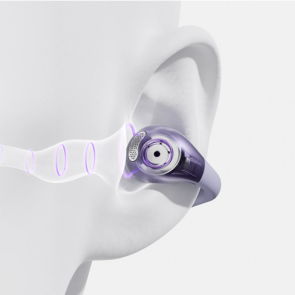 OWS QCY Crossky C30 Earphones with Clip IPX4 Bluetooth 5.4 - Purple