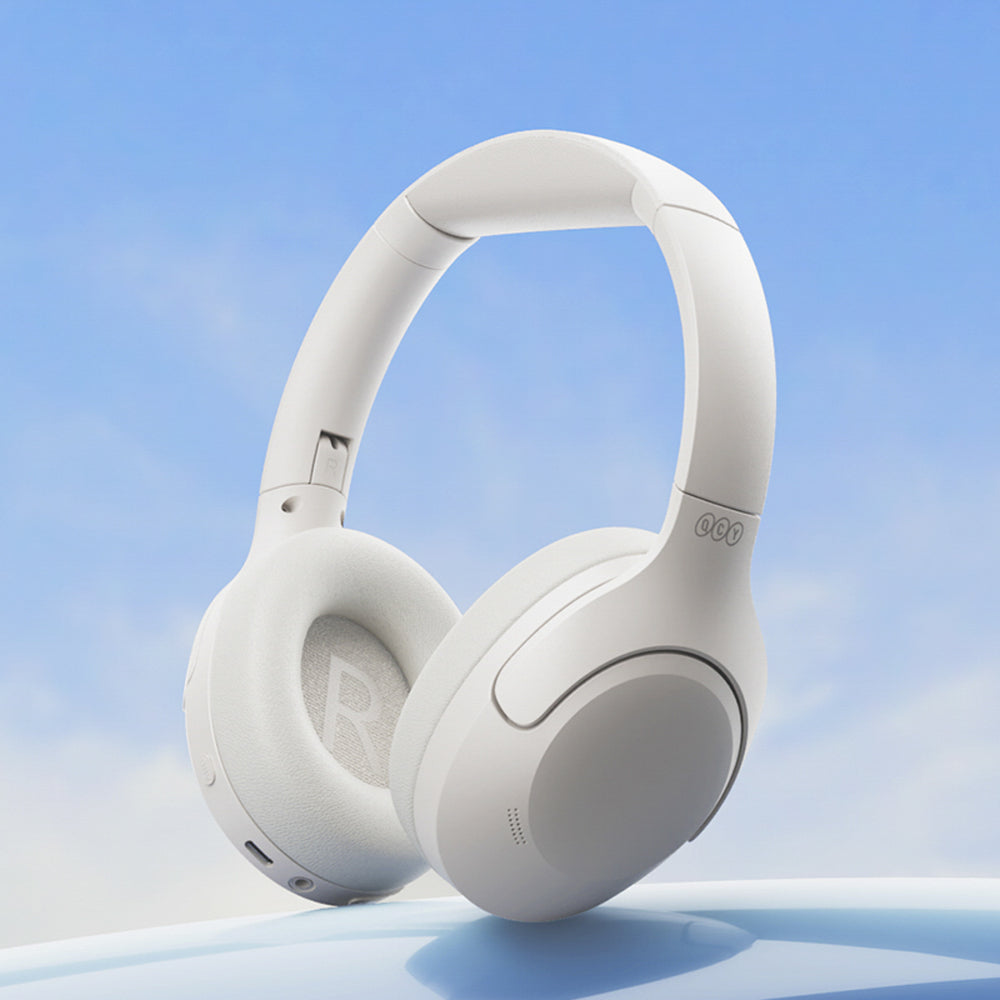 QCY H3 Lite over-ear hovedtelefoner med ANC og Bluetooth 5.3 - hvid