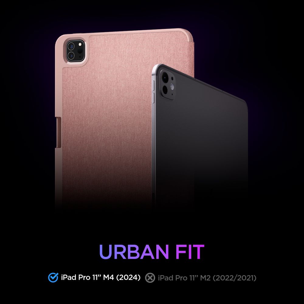 Spigen Urban Fit Case til iPad Pro 11" 5 / 6 / 2024-2025 - Pink