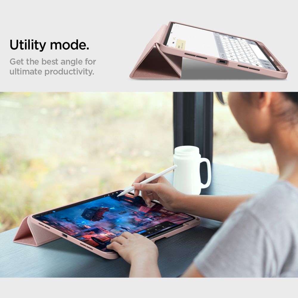 Spigen Urban Fit Case til iPad Pro 11" 5 / 6 / 2024-2025 - Pink