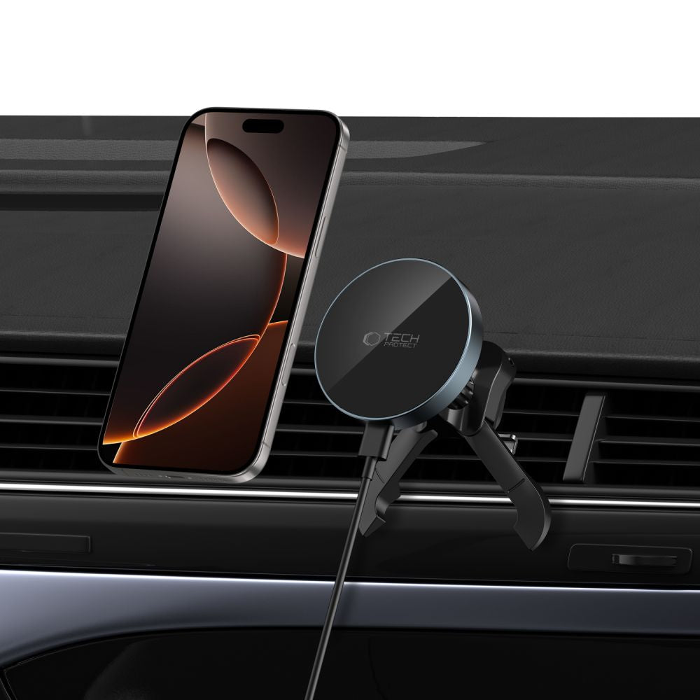 Tech-Protect mm15W-V5 Magnetisk MagSafe Car Air Vent Mount - sort