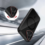 Tech-Protect MagHybrid MagSafe Case til iPhone 17 - sort og rød