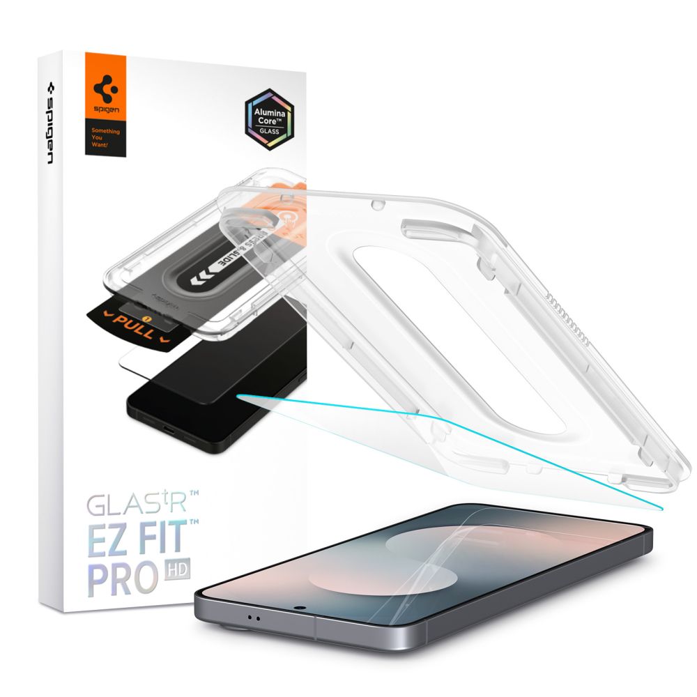 Spigen Glas.tR "EZ Fit Pro" HD-temperet glas 2-pakke til Samsung Galaxy S25 FE