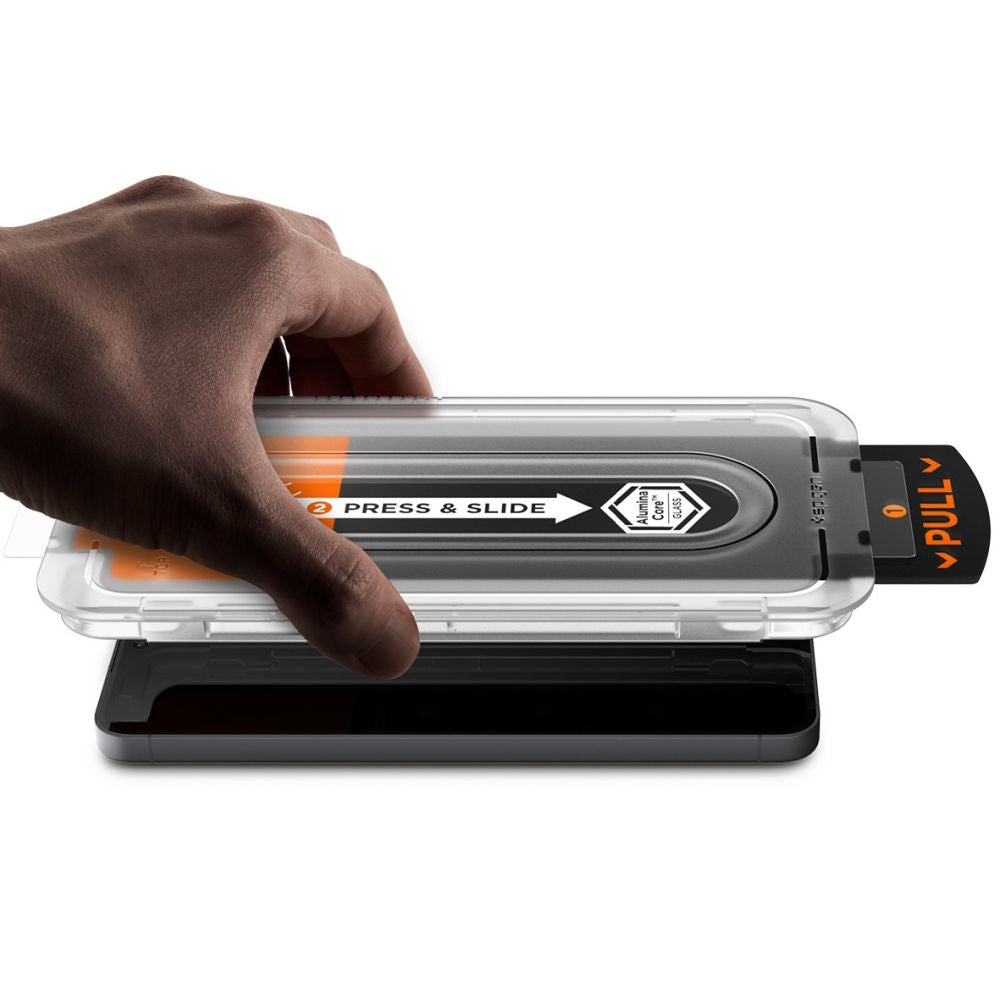 Spigen Glas.tR "EZ Fit Pro" HD-temperet glas 2-pakke til Samsung Galaxy S25 FE