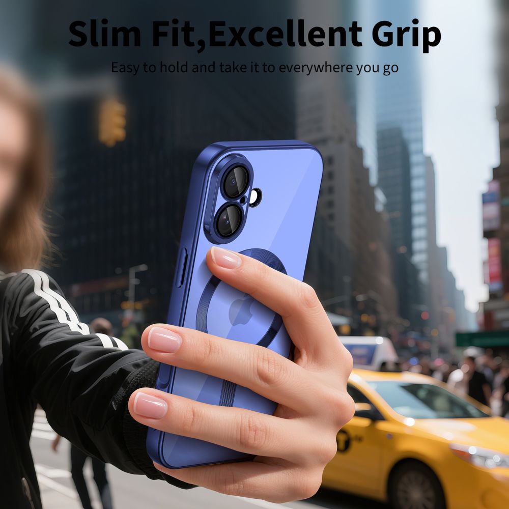 Tech-Protect MagFlex MagSafe Case til iPhone 17 - Clear Navy Blue