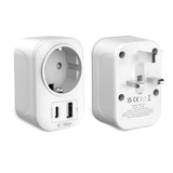 Tech-Protect TA100 UK Adapter - hvid