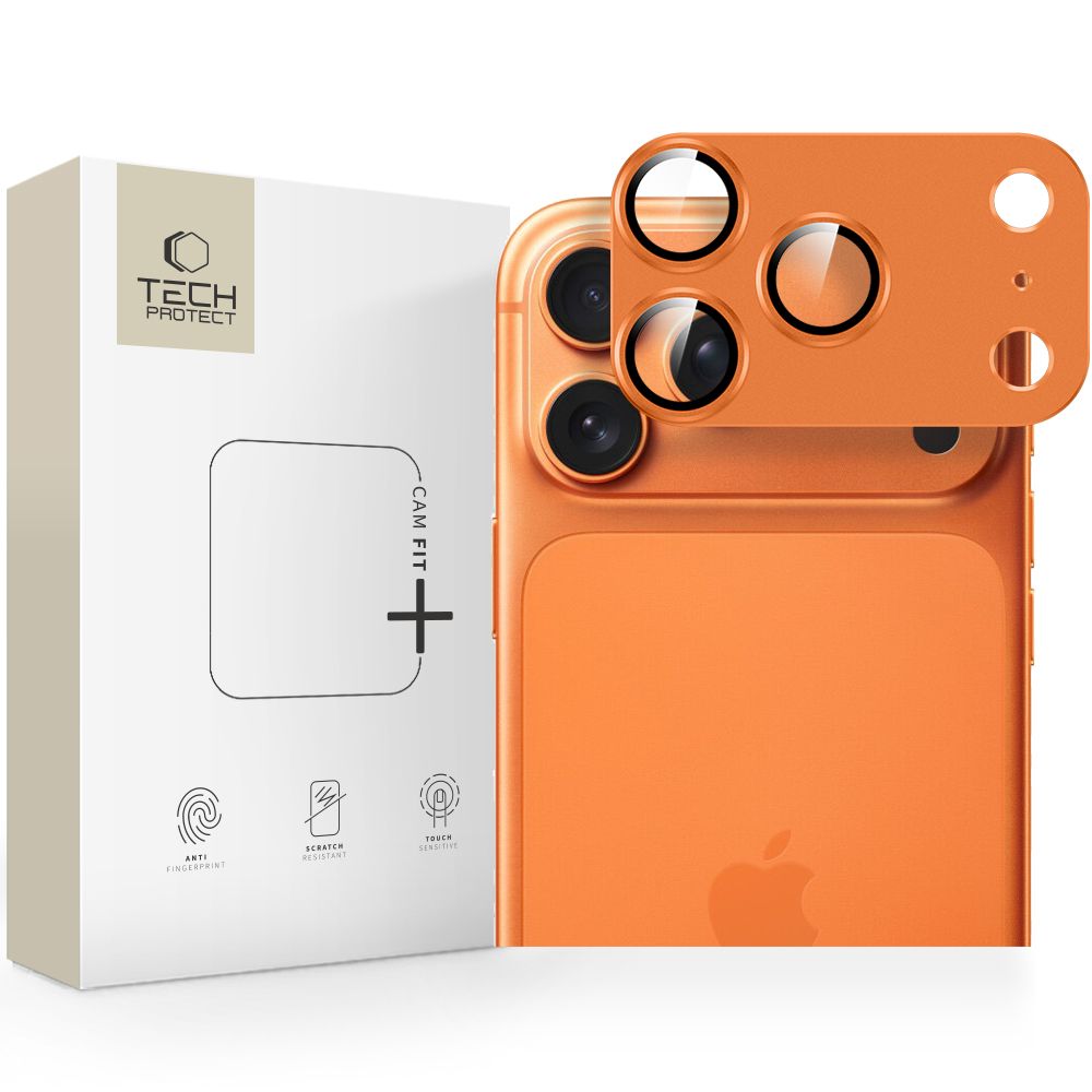 Tech-Protect Camfull Fit+ Kamera Lens Glass til iPhone 17 Pro - Orange